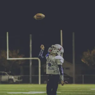 Nick Andreotti at football practice with the Jr. Bulldogs   @idarrenclark