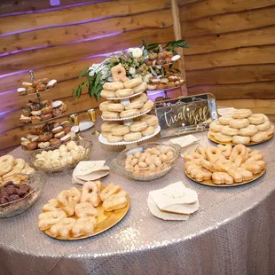 Wedding donut display