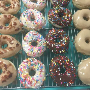 Maple bacon, vanilla, chocolate, and maple!