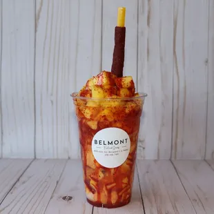 Mangonada (fresh mango, mango ice cream, chamoy &amp; tajin