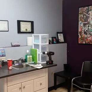 The new piercing room at Living Art Tattoo