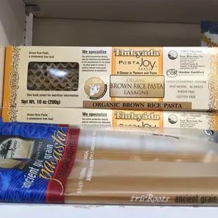 a close up of a shelf of food