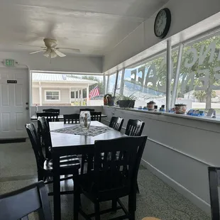 Indoor and outdoor seating