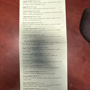 Raw Desserts.. YUM!!!