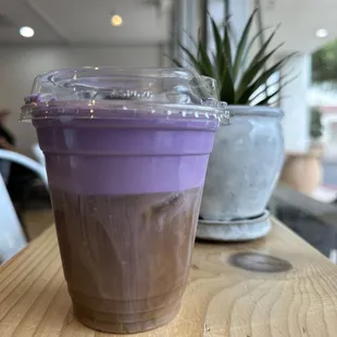 Ube orange foam cold brew