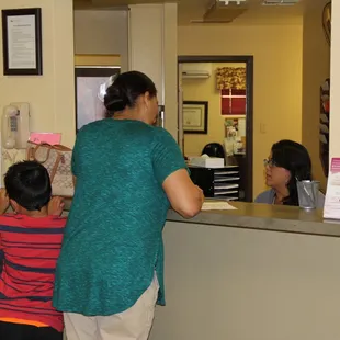 Front Desk Reception at the Livingston Health Center