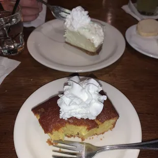Lemon cake and Key lime cheesecake both scrumptious!