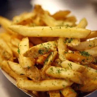 a basket of french fries