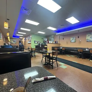 the interior of a restaurant