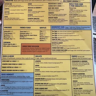 the menu