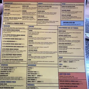 the menu