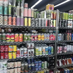 a variety of cans