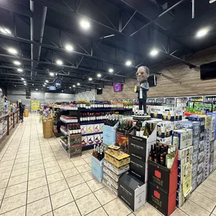 a variety of liquors