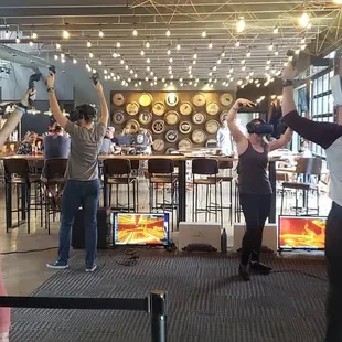 Virtual Reality Escape Room Victory Pose