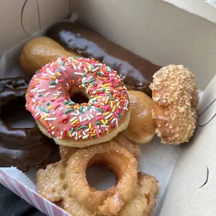 a box of assorted donuts