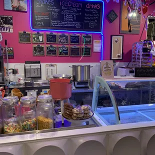 Menu and serving area