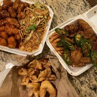 #5 Orange Chicken meal &amp; Jalapeno Wings