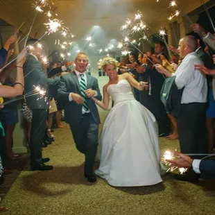 Wedding Grand Finale:  Sparkler Departure at The Williamsburg Lodge in Williamsburg VA