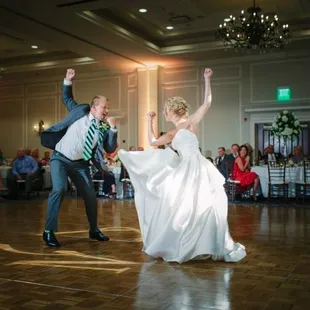 Wedding Fun:  Crazy First Dance at The Williamsburg Lodge in Williamsburg VA