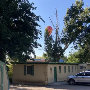 The perfect location to see the balloons fly overhead when you're at Liz Sanchez Stables