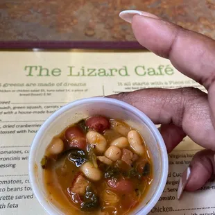 A sample of the country soup!