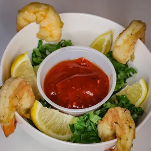 Happy hour shrimp cocktail