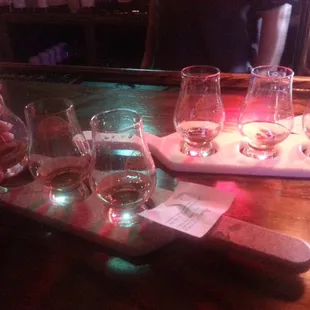 Two of the flights a coworker and I ordered.