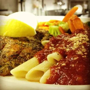 Blackened Tilapia with Pasta