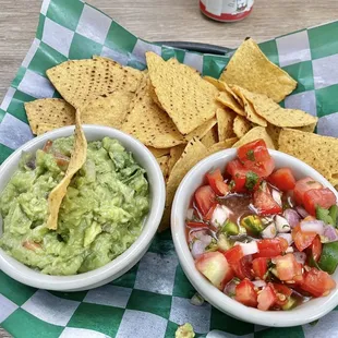 Guacamole and Pico de Gallo Basket