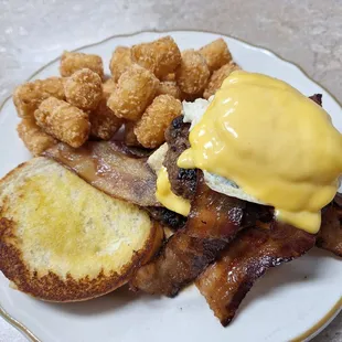 Wow! Double breakfast burger. That cheese melt. That bacon. Simple pleasures in life.