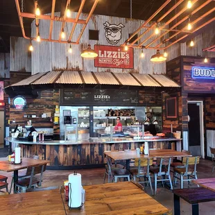 the interior of the restaurant