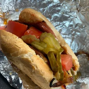 Probably the best sandwich I have ever had. Lizzi 's Ultimate Garbage Grinder