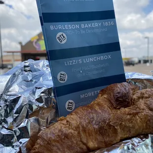 Fried PB&amp;J croissant