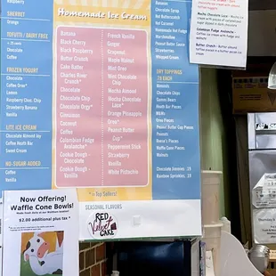 the menu