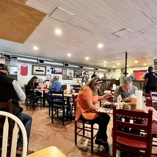 people eating in a restaurant