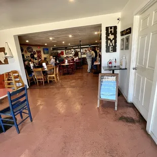 the inside of a restaurant