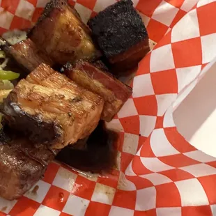 General Tso 's Pork Belly Burnt Ends