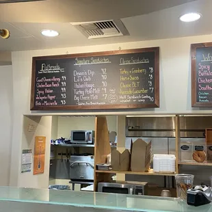 Different menu items