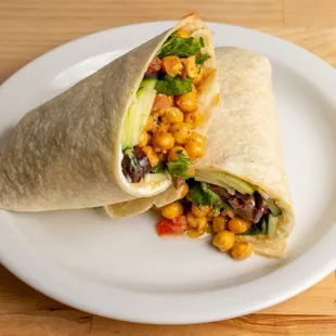 Greek Chickpea Wrap