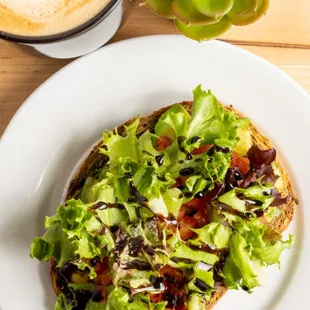 Avocado Toast, Greens and a Latte