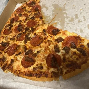Pepperoni and Italian Sausage Pizza