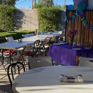 Our Patio ... Set Up For A Birthday Party !