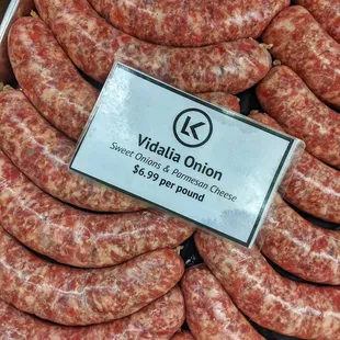 LK's handcrafted Vidalia Onion Sausage has quickly become a Findlay Market favorite!