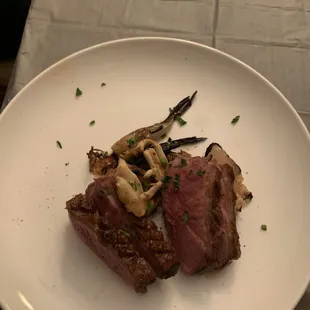 Paprika and cumin rubbed duck, spring onion, sunchoke.