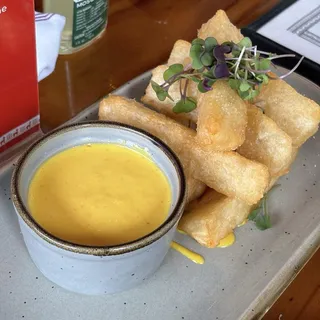 Yucas with Huancaina