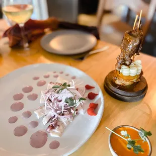 a plate of food on a table