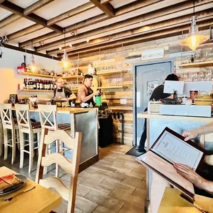 the interior of the restaurant