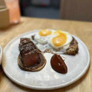 Wagyu with eggs and panca-macha potato