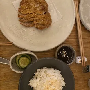 Iberico Pork, Panko, Pickled Cucumbers