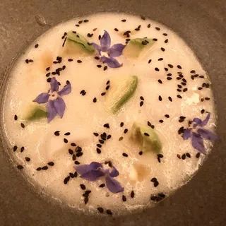 Scallop Ceviche, Chirimoya, Avocado, Sesame